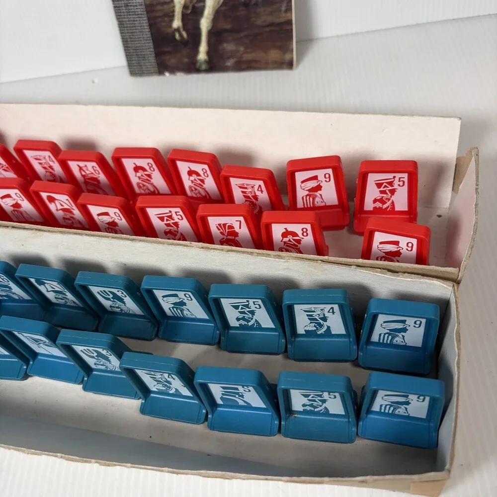 Vintage Stratego Electronic Edition Board Game Pieces and Manual 23 Red, 24 Blue